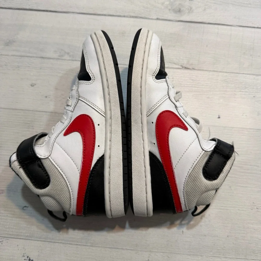 Nike Court Borough Mid 2‎ Kids' Shoes black white red little kids size 13